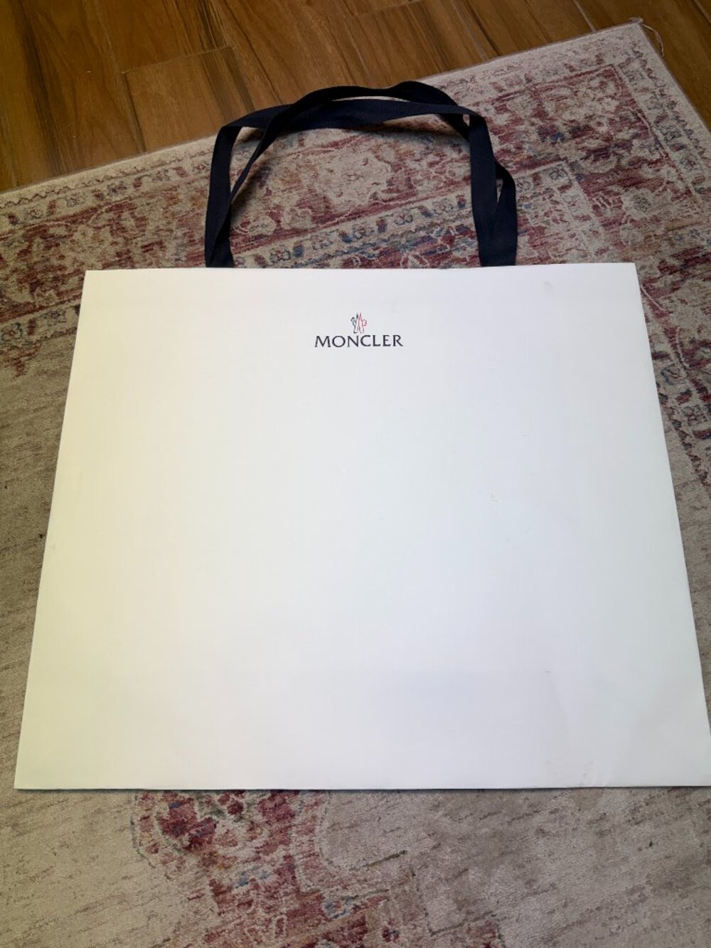 Moncler Large White Empty Shopping/ Tote Bag In Great Shape!